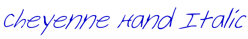 Cheyenne Hand Italic fuente